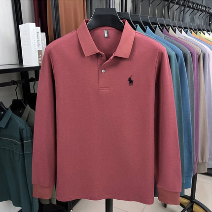 100% cotton fashionable spring autumn new Paul brand embroidered T-shirt men's comfortable skin-friendly long-sleeved polo shirt