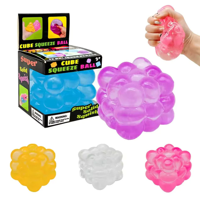 1Pc New 3D Candy Kneading Music Adult Stress Relief Squeeze Sensory Toys Decompression Simulation Cube Party Gift