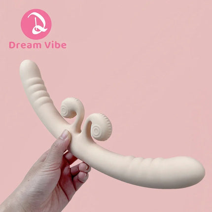 4-Motor Double Dildo Vibrator 10 Powerful Vibrations Women's Pleasure Massager Lesbian Love Toy Gift Penetration Sex Toy Girl
