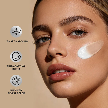 Lakerain Color Changing Liquid Foundation Coverage Skin Shade Matching Makeup SPF15 Moisturizing Even Toning Natural Makeup