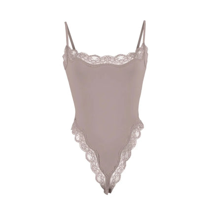 Lace Camisole Bodysuit Women Solid Sleeveless Backless Body Shaper Jumpsuit One Piece Sexy Slim Bodycon Rompers Summer Tank Tops
