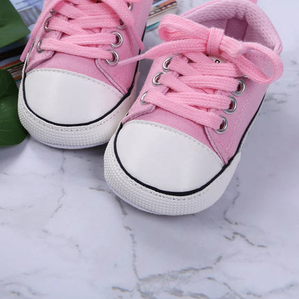 0-18months Unisex Baby Sneakers Anti-Slip Soft Flat cute Sole Prewalker Shoes for Baby boys girls