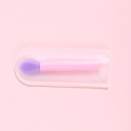 1PCS Small Makeup Brushes Lipstick Applicator Brushes With Anti-lost Cover For Lip Care Makeup Use Silicone Lip Brush