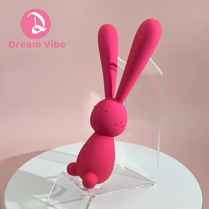 Wiggle Rabbit Vibrator Dual Motors Powerful Rumbly 20 Vibrations Whipser Quiet Liquid Silicone Sex Toy Women Girl Double Dildo