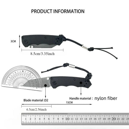 High-Quality BM 290 Outdoor Folding Knife D2 Steel Blade with Nylon Fiber Handle Camping Fishing Hiking Multi-Functional Tool