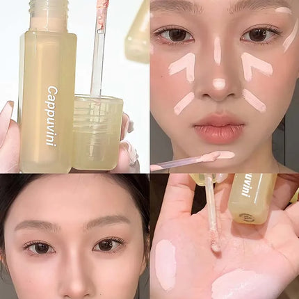 Velvet Matte Liquid Concealer Highlighter Long-Lasting Moisturize Cover Acne Marks Dark Circles Skin Brightening Makeup