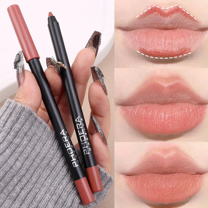 Long Lasting Lip Liner Colorful Matte Lip Liner Pencil Contour Tint Lipstick Tattoo Non-stick Cup Moisturizing Makeup Cosmetic