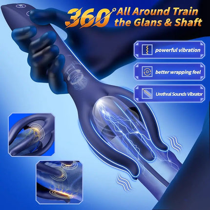 Penis Massage Vibrator Glans Trainer Horse Eye Stick Stimulator Urethral Catheter Dilator Male Masturbator Sex Toy For Adult Men