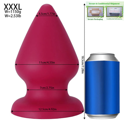 Small Fisting Butt Plug Training Dilator XXXL Huge Anal Plug Super Soft Anal Toys Suction Cup Big sex toy for men Women Buttplug