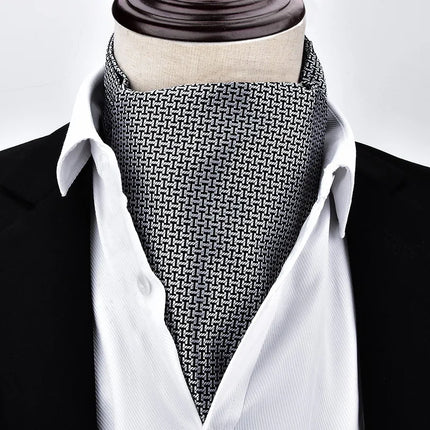 1 Piece Men's Scarf for Spring, Autumn, and Winter, Ascot Retro Floral British Fashion Suit Neck Scarf, Shirt Collar Scarf, Warm