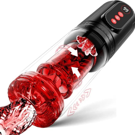Automatic Male Masturbator Cup Telescopic Thrusting Rotating Sucking Vibrator Pocket Pussy Adult Sex Toy for Men Penis Supplies