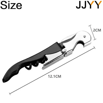 JJYY Stainless Steel Wine Opener Professional Waiters Corkscrew Beer Bottle Opener and Foil Cutter Gift for Wine Lovers