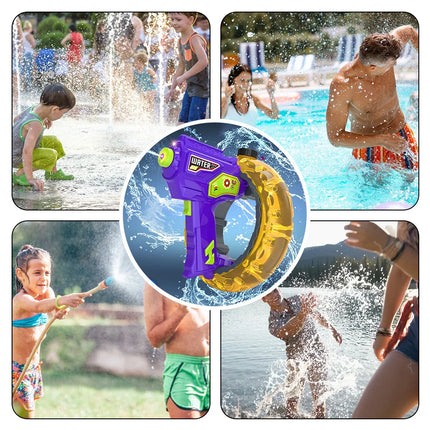 High Capacity Water Gun for Kids Adults,With LED,Summer Pool Toys,Lightweight,Long Range Water Fighting for Swimming Pool Beach