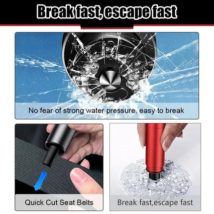 Car Window Glass Breaker Hammer Seatbelt Cutter Emergency Tungsten Steel Tip Tool for Auto Rescue Safe Hammer Break Hammer