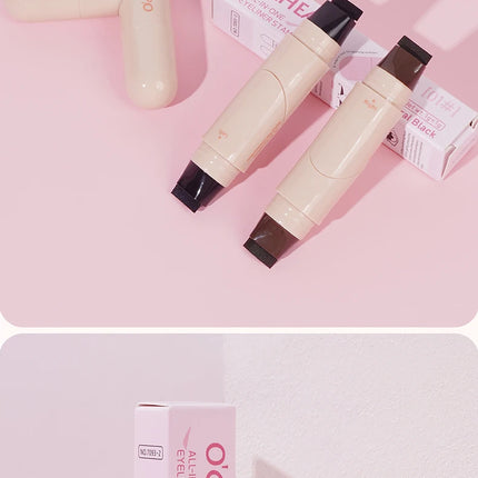 O'CHEAL  All-in-one Rotating Eyeliner Stamp Pen Quick Eye Makeup Double-Ended Eyeliner Waterproof Long-Lasting Stamp Eyeliner
