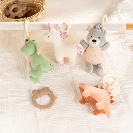 Cartoon Animal Baby Stroller Bed Hanging Toy for Boys Girls Rattles Soothing Toy Newborn Gifts Toddlers Early Educational Toys
