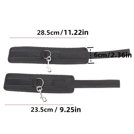 Restraint Set BDSM Bondage Handcuffs & Ankle Cuffs Slave On The Bed Open Leg Flirt Sex Toys For Women Couples Erotic Adult Game