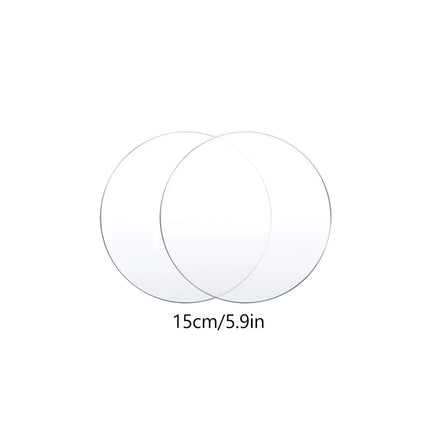 2 Pieces Acrylic Cake Pans Round Happy Birthday Cake Boards Clear Acrylic Decorations for Cake Baking DIY Desserts and Crafts