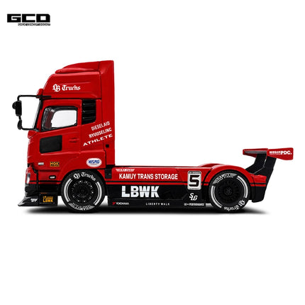 Pre-sale GCD 1:64 LBWK x UD Truck Tractor Double Authorization Alloy Model Car