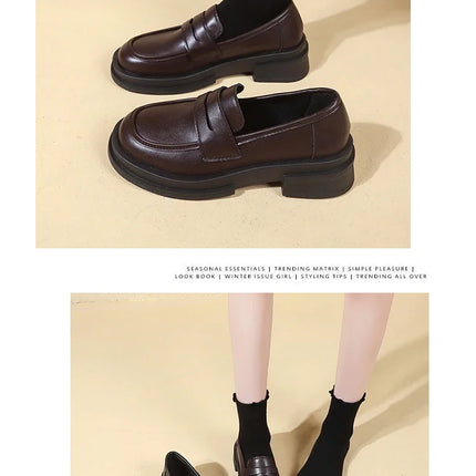New Japanese Style College Student Cosplay Lolita Shoes for Women/Girls Fashion Black/Coffee Uniform Platform Shoes 2025