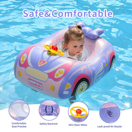 Kids Car Swimming Seat Float Ring Inflatable Infant Floating For Summer Swim Boat Circle Bathing Water Toy with