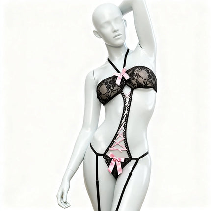 Thierry couple flirting erotic transparent female sex products,sex toys thongs connected bra for women enhance sexual atmosphere