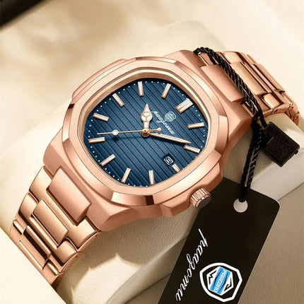 2025 New For Men Fashion Brand Male Watch Waterproof Luminous Stainless Steel Watches  Date Week Casual Quartz Men's Clock Reloj
