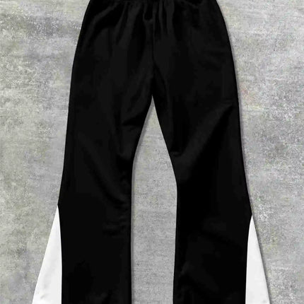Y2k Flared Pants Men Loose 3D Print Trousers Casual Sweatpants Mid Waist Sporty Female Clothes Streetwear Hip Hop Vintage Pants