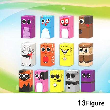 Rhythm Magnetic Cube Box Magnetic Building Blocks Sprunki Set Model Sensory Puzzle Building Children's Educational Toy STEM Gift