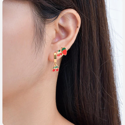 Vnox 6pcs/set Stainless Steel Stud Hoop Earrings Simple Classic 18K Gold Plated Earrings For Women Holiday Jewelry Set Wholesale