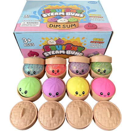 Simulated Dumpling 5.5cm Squishy Relaxing Relieve Anxiety Antistress Enhance Happiness Reusable Rebound Squeeze Reliever Toy