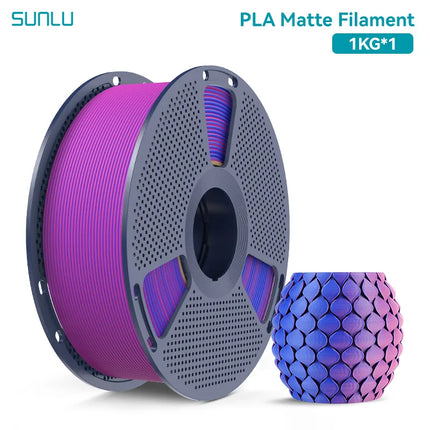 SUNLU 1KG Dual Color Matte 3D Printer Filament 1.75mm 1kg +/- 0.02mm PLA Matte Filament Fit Most FDM 3D Printer & 3D Pen