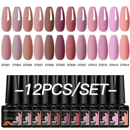12pc All-season Nail Gel Polish Set Multicolor TPO HEMA Free Long-Lasting UV LED Nail Supplies for Women Daily & Party Wearing