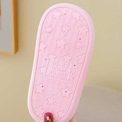 Summer Cartoon Children's Slippers Girl Unicorn Slipper Kids Cute Indoor Home Bathroom Shoes Boy Dinosaur Flip Flops Einhorn