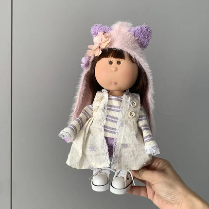 24cm Doll Clothes & Shoes Kit For 24cm Spanish Mia Cute Dress Up Girl Changeable Clothes For Collectors (Doll Not Included)