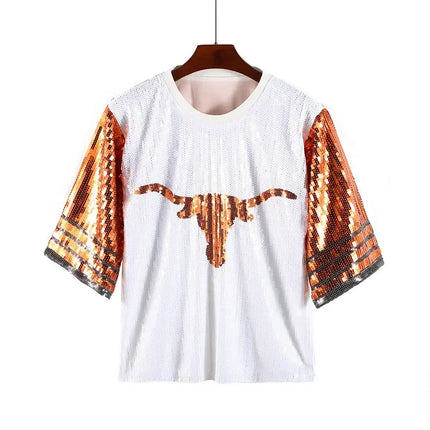 2025 New Cowboy Baseball Football Game Female Tops Sequin Women Jersey Dress