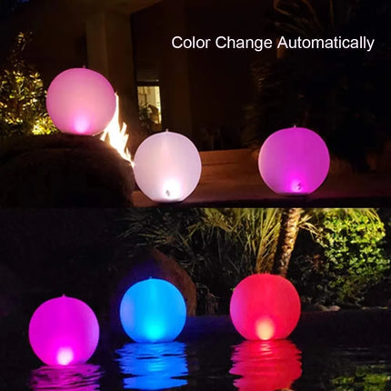 Large Floating and Inflatable Led Glow-In-The-Dark Beach Ball Toy with Color-Changing Lights, Perfect for Summer Parties, Pool/Beach Parties, Raves, or Glow-In-The-Dark Parties