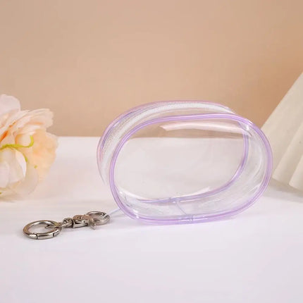 1pc Colorful Thicken Transparent PVC Mystery Box Keychain Jewelry Organizer Storage Cute Doll Bag Organization Dustproof Case