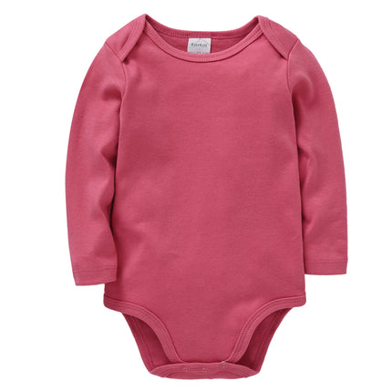 Baby Girls Clothing Body Suit Newborn Infant Boys Romper Infant Long Sleeve Summer Red Jumpsuit Cotton Soild Color Pyjama Bebe
