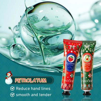Christmas Gift Set Hand Cream and Lip Balm Set Ultra Wrinkles Nourishing Moisturizing Nonsticky Gentle Skincare for All Skin Use