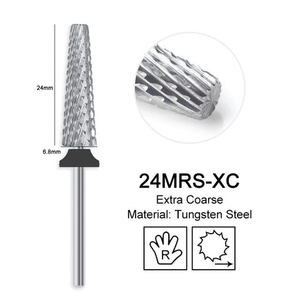 Nail Drill Bits Carbide Large Cone Electric Milling Cutter Gel Polish Remover Grinding Tools DIY Accessories Supplies