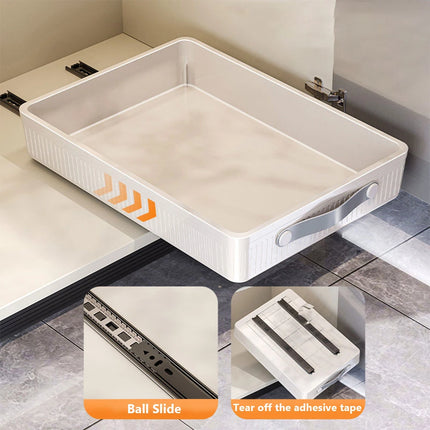 Pull Out Storage Tray Kitchen Sliding Cabinet Shelf with Slide Rails Drawer Spice Rack Bowl Dish Shelf Pantry Kitchen Organizer