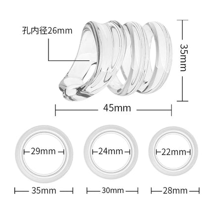 4PCS TPE Foreskin Corrector Resistance Ring Daily/Night Cock Ring Male Sex Toys Delay Ejaculation Penis Ring for Adult Supplies