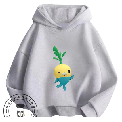 Autumn Winter Stylish Octonauts Hoodie 3-14Y Kids Boys Girls Cute Kawaii Cartoon Street Hot Outdoor Casual Warm