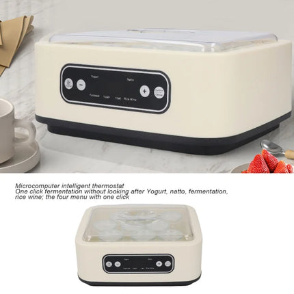 Multifunctional Homemade Yogurt Maker Machine 9 Glass Jars For Yogurt Ice Cream Pudding