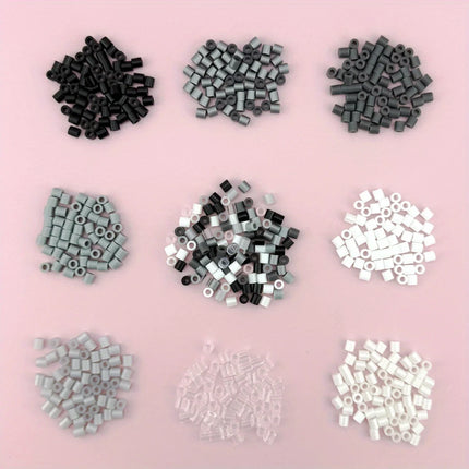 5mm 1000PCS Black, White, Gray, Transparent Color, Complementary Color Set, Hama Bead Iron Fuse Bead DIY Puzzle Pixel Art Gift