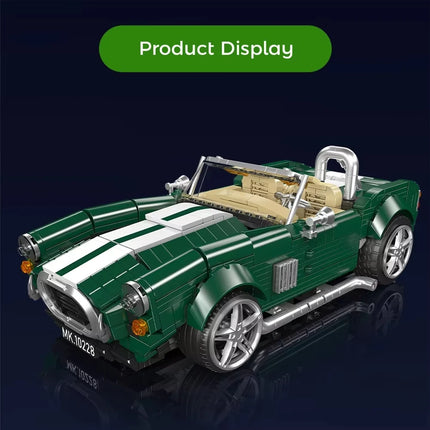 With Original Box Technical AC Cobra Vehicle Building Blocks Old-fashioned Roadster Brick Display Toys Set for Adults Kids Gifts