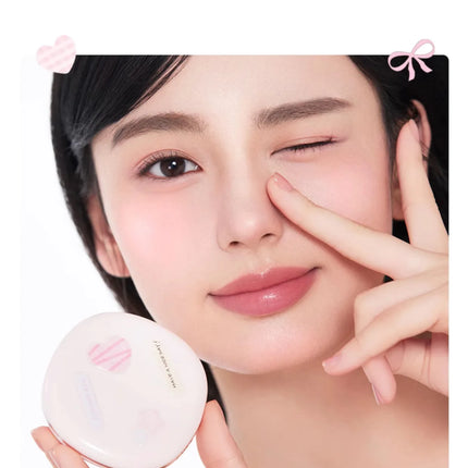 Foreverkey Double Color Blush Plate Water Light Blusher Highlight Cream Long Lasting Natural Brighten Peach Pink Rouge Makeup