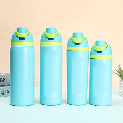 16/19/24/32oz Thermos Cup Fruit Mug Kids Straw Cup Vacuum Flasks Stainless Steel Travel Thermal Water Bottles