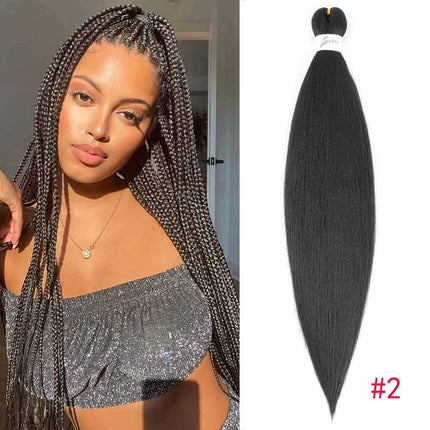 X-TRESS Synthetic Pre Stretched Braiding Hair Easy To Make Senegalese Box Braid Darker Wine Natural Soft EZ Braids Hair Bundles